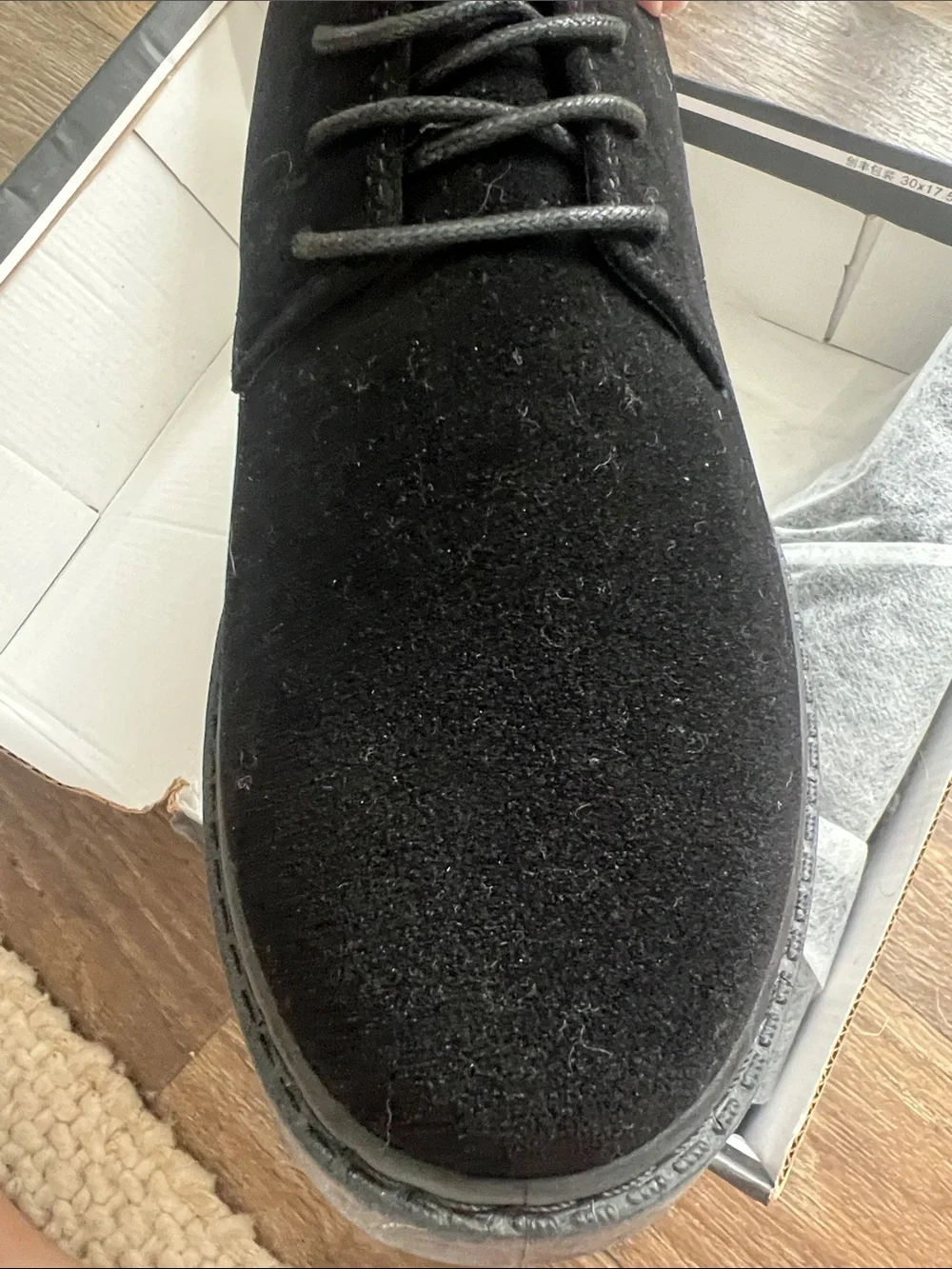 Men's Black Suede Casual Derby Shoes
